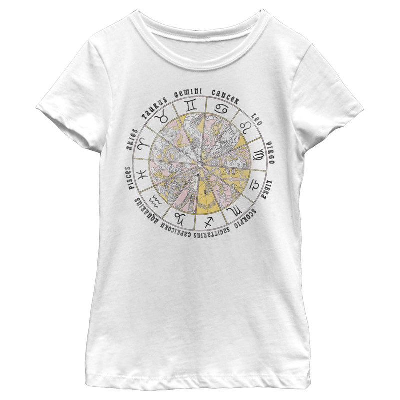 Girl's Lost Gods Astrology Vintage Wheel T-Shirt