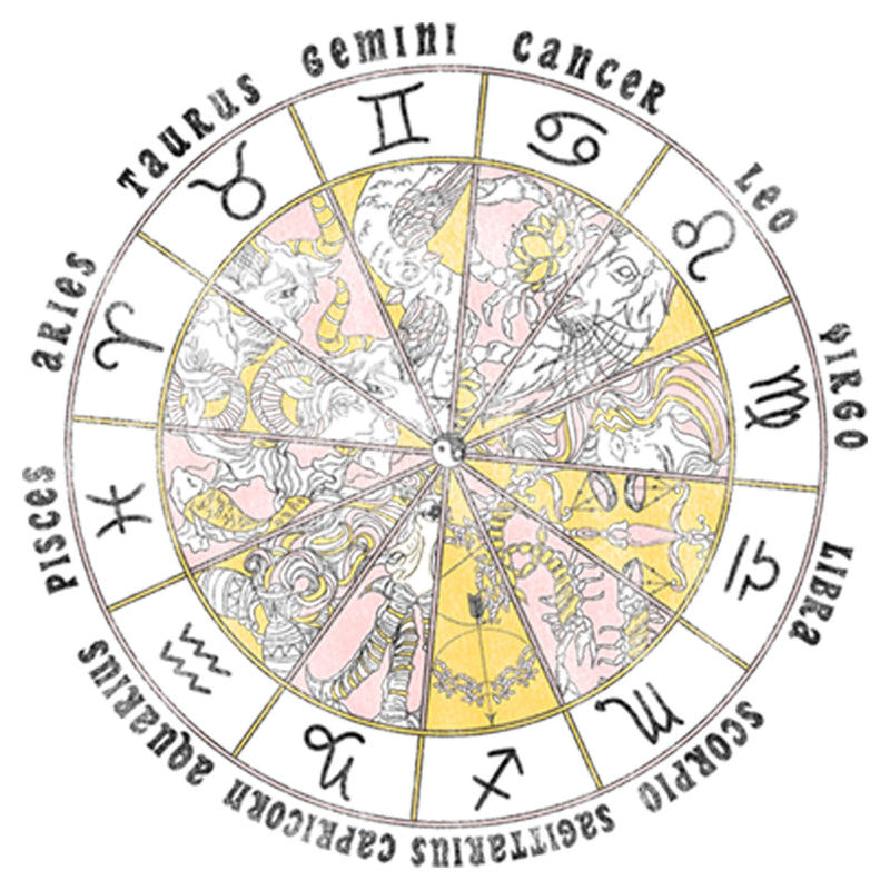 Girl's Lost Gods Astrology Vintage Wheel T-Shirt