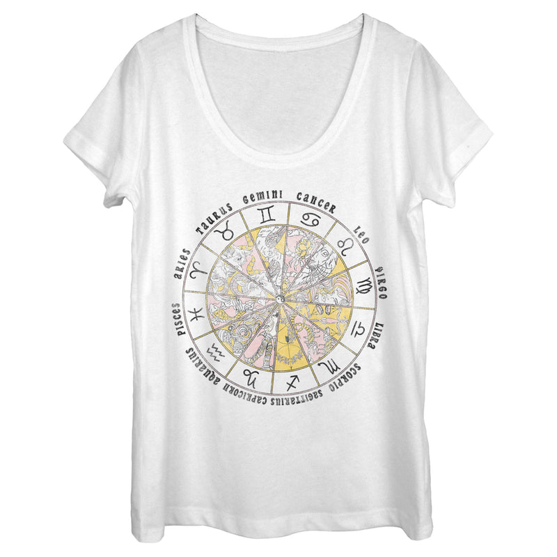 Women's Lost Gods Astrology Vintage Wheel T-Shirt