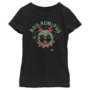 Girl's Lost Gods Distressed Bah Hum-Pug T-Shirt