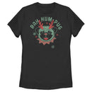 Women's Lost Gods Distressed Bah Hum-Pug T-Shirt