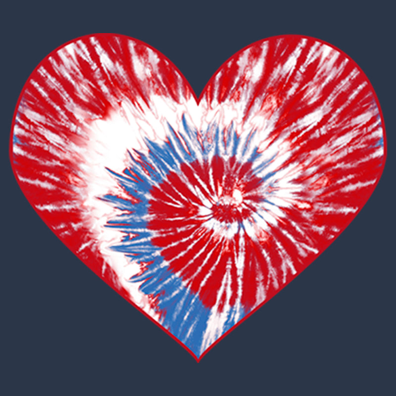 Junior's Lost Gods Fourth of July Tie-Dye Heart Racerback Tank Top