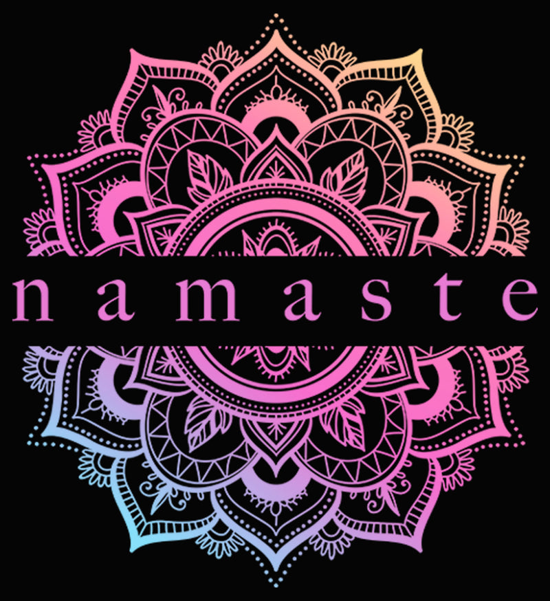 Junior's Lost Gods Colorful Namaste Racerback Tank Top