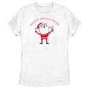 Women's Lost Gods Happy Holla Days Cartoon Santa T-Shirt