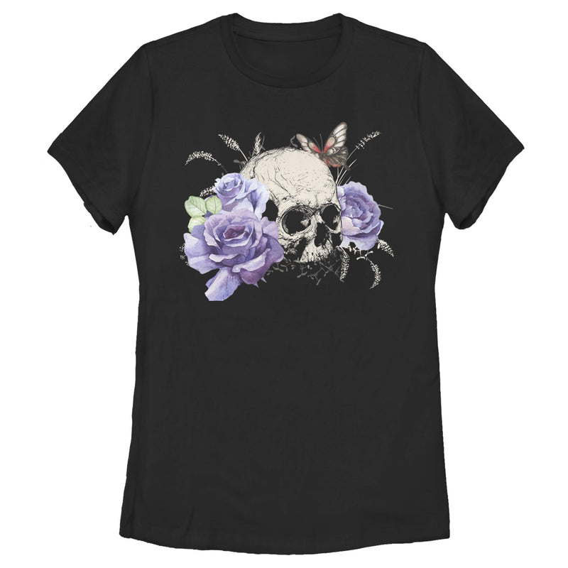 Women's Lost Gods Flower Skull T-Shirt