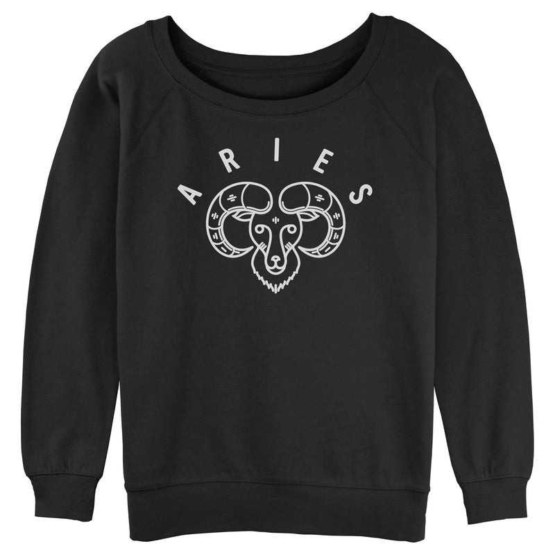 Junior's Lost Gods Zodiac Aries Ram Symbol Sweatshirt