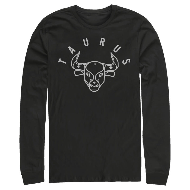 Men's Lost Gods Zodiac Taurus Line Symbol Long Sleeve Shirt