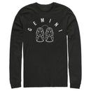 Men's Lost Gods Zodiac Gemini Line Symbol Long Sleeve Shirt