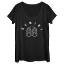 Women's Lost Gods Zodiac Gemini Line Symbol T-Shirt