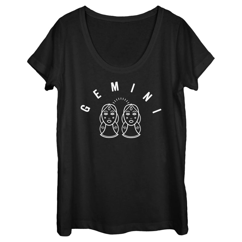 Women's Lost Gods Zodiac Gemini Line Symbol T-Shirt