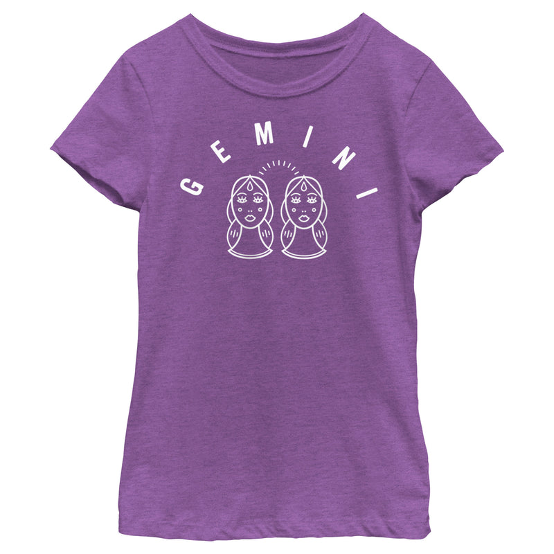 Girl's Lost Gods Zodiac Gemini Line Symbol T-Shirt