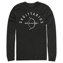 Men's Lost Gods Zodiac Sagittarius Line Symbol Long Sleeve Shirt