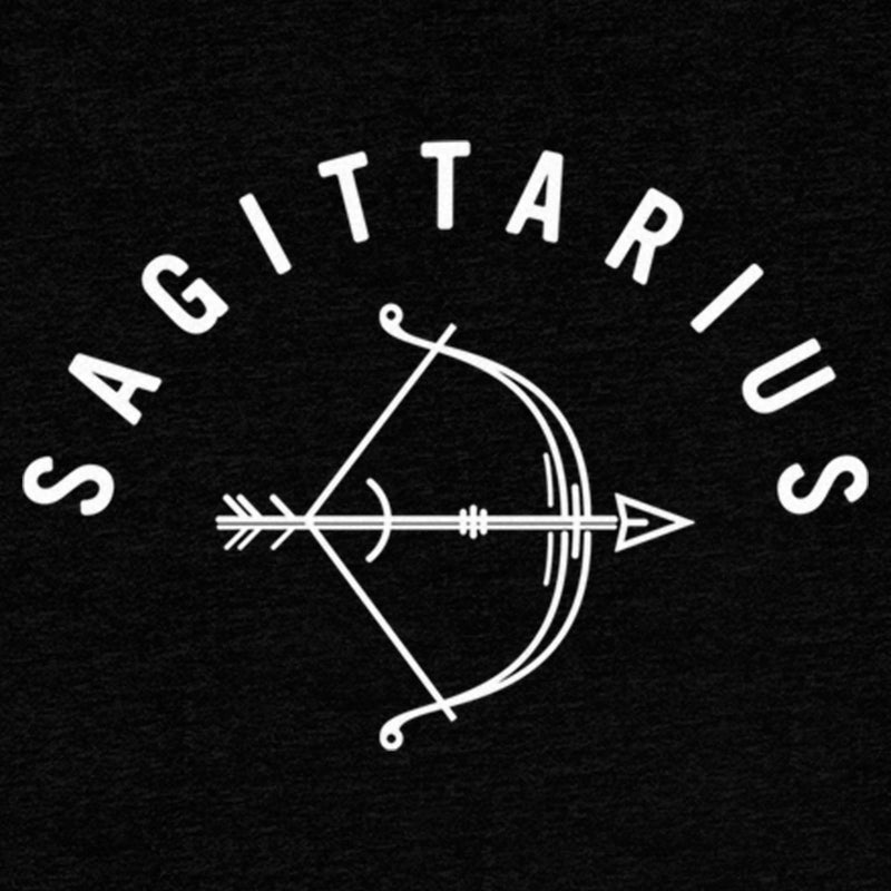 Junior's Lost Gods Zodiac Sagittarius Line Symbol Sweatshirt