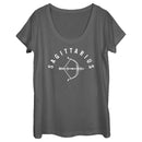 Women's Lost Gods Zodiac Sagittarius Line Symbol T-Shirt