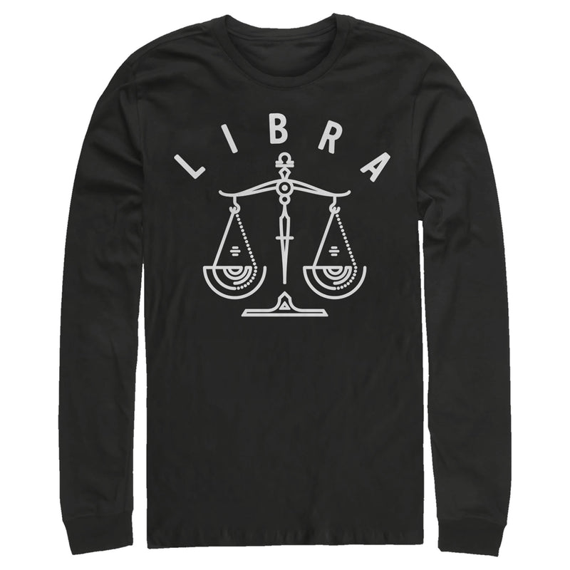 Men's Lost Gods Zodiac Libra Line Symbol Long Sleeve Shirt