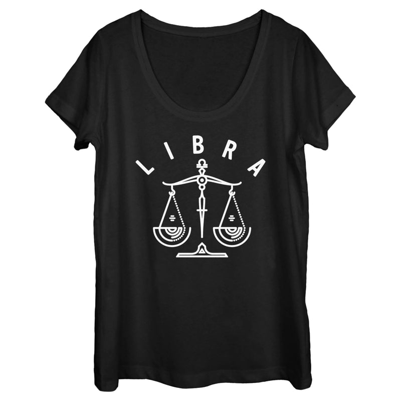 Women's Lost Gods Zodiac Libra Line Symbol T-Shirt