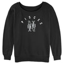 Junior's Lost Gods Zodiac Pisces Line Symbol Sweatshirt