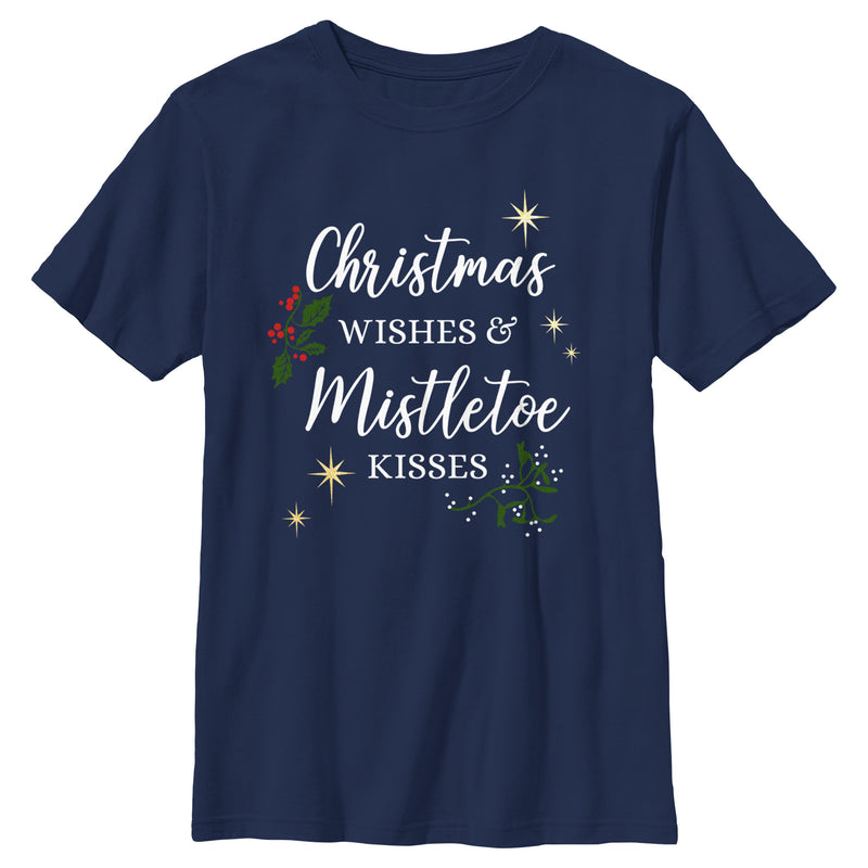 Boy's Lost Gods Christmas Wishes and Mistletoe Kisses T-Shirt