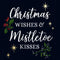 Girl's Lost Gods Christmas Wishes and Mistletoe Kisses T-Shirt