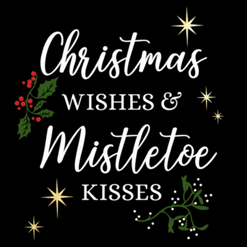 Women's Lost Gods Christmas Wishes and Mistletoe Kisses T-Shirt