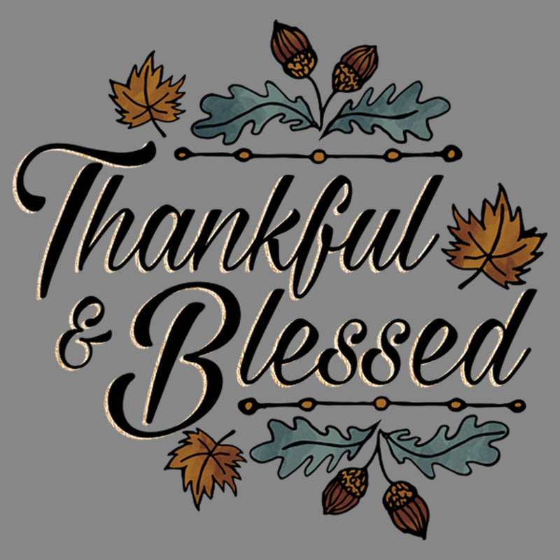 Junior's Lost Gods Thankful and Blessed Cowl Neck Sweatshirt