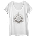 Women's Lost Gods Astrology Moon Phases Wheel T-Shirt
