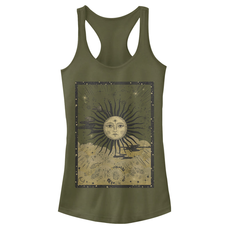 Junior's Lost Gods The Sun Tarot Card Racerback Tank Top