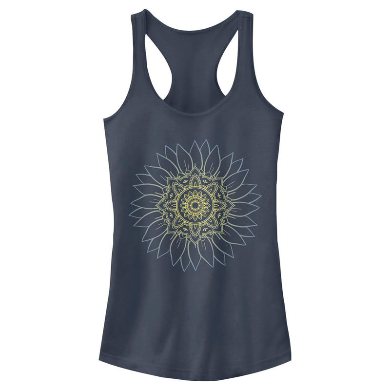 Junior's Lost Gods Sunflower Sketch Racerback Tank Top