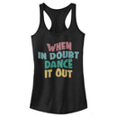 Junior's Lost Gods When In Doubt Dance It Out Racerback Tank Top