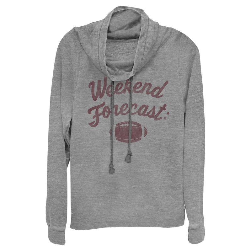 Junior's Lost Gods Lazy Weekend Forecast Cowl Neck Sweatshirt