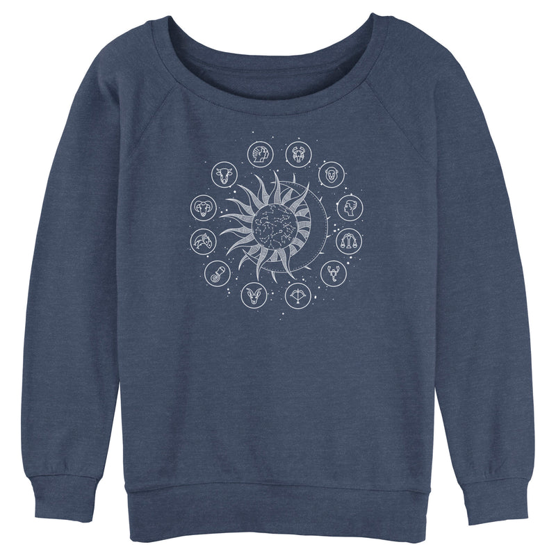 Junior's Lost Gods Celestial Zodiac Symbols Sweatshirt