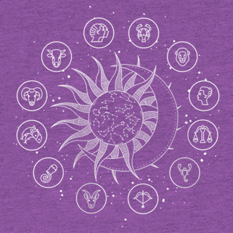 Girl's Lost Gods Celestial Zodiac Symbols T-Shirt