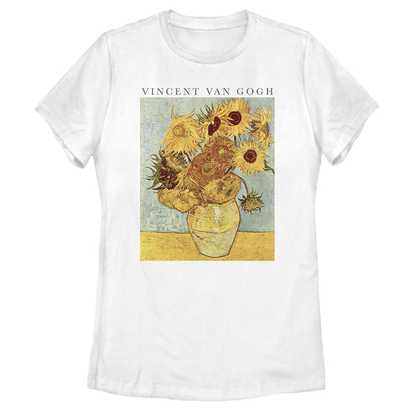 Women's Lost Gods Van Gogh Sunflowers Painting T-Shirt