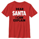 Boy's Lost Gods Dear Santa I Can Explain T-Shirt