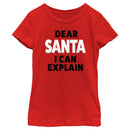 Girl's Lost Gods Dear Santa I Can Explain T-Shirt