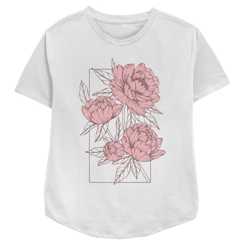 Women's Lost Gods Distressed Peonies T-Shirt