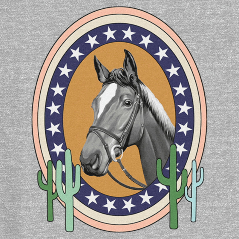 Junior's Lost Gods Horse Star Frame Portrait T-Shirt