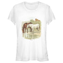 Junior's Lost Gods Retro Horses Portrait T-Shirt