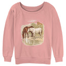 Junior's Lost Gods Retro Horses Portrait Sweatshirt