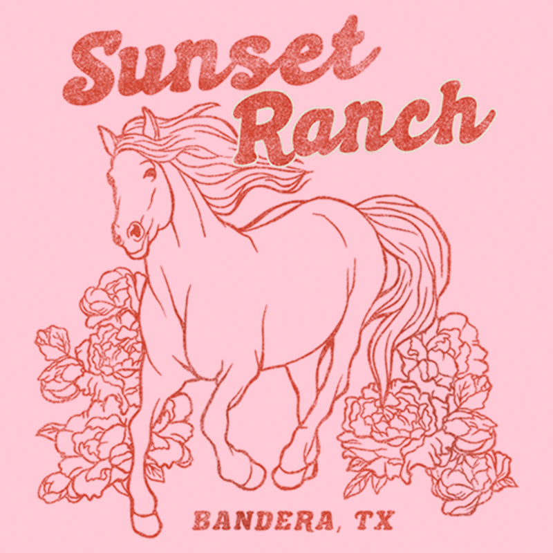 Girl's Lost Gods Distressed Sunset Ranch T-Shirt