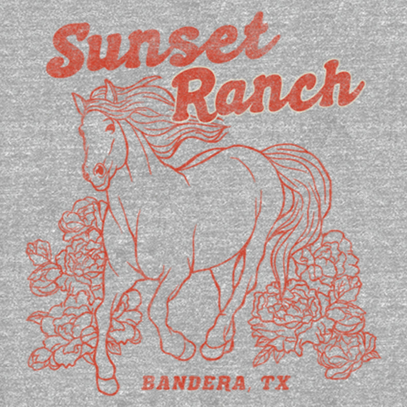 Junior's Lost Gods Distressed Sunset Ranch T-Shirt