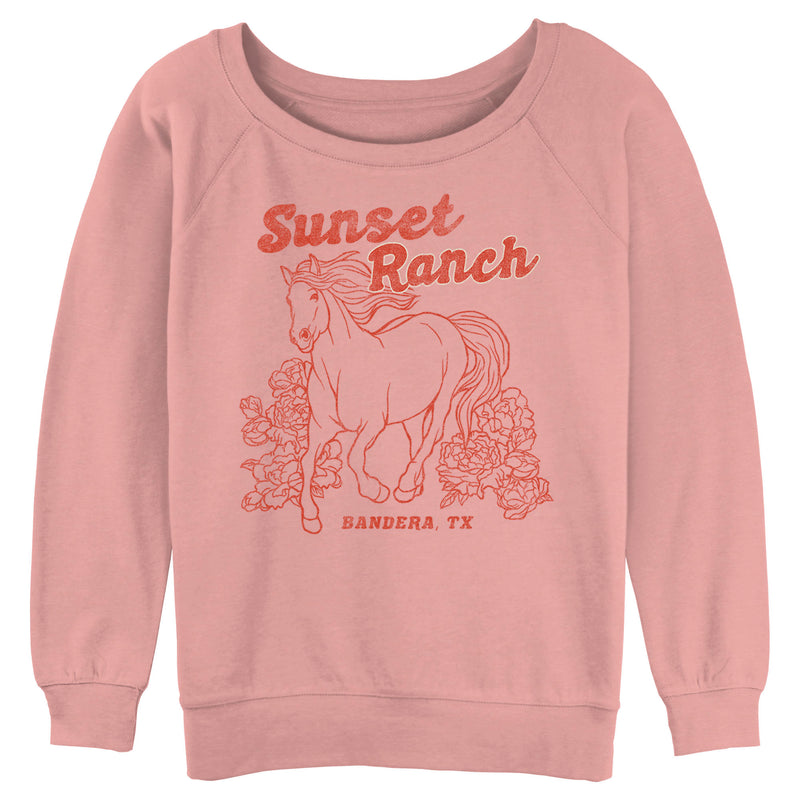 Junior's Lost Gods Distressed Sunset Ranch Sweatshirt