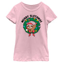 Girl's Lost Gods Merry Slothmas T-Shirt