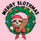 Girl's Lost Gods Merry Slothmas T-Shirt