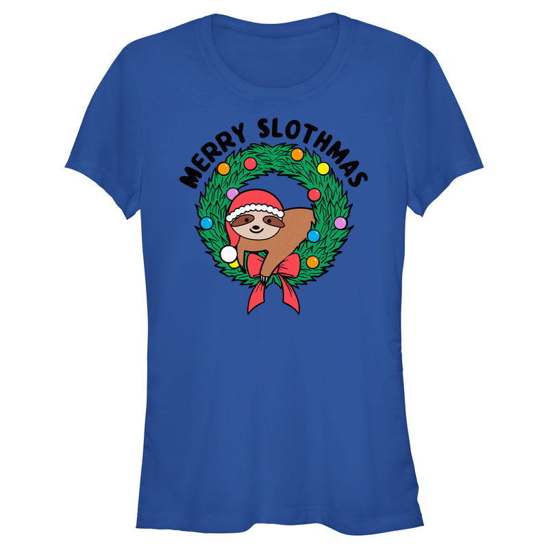 Junior's Lost Gods Merry Slothmas T-Shirt