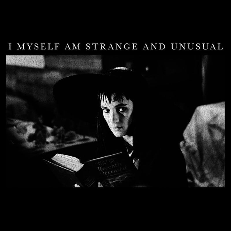 Junior's Beetlejuice Lydia I Myself Am Strange and Unusual T-Shirt