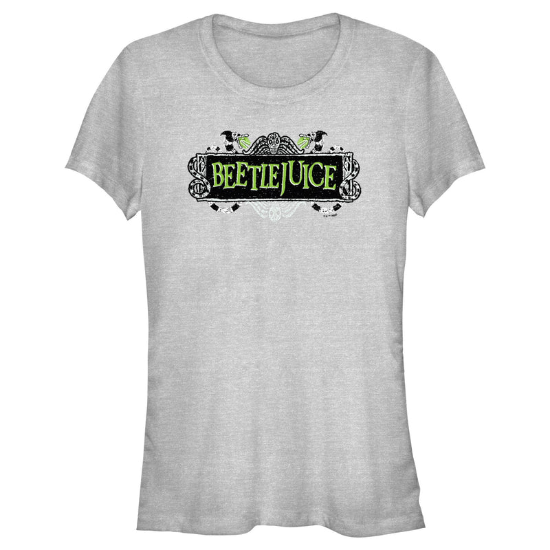 Junior's Beetlejuice Classic Green Logo T-Shirt