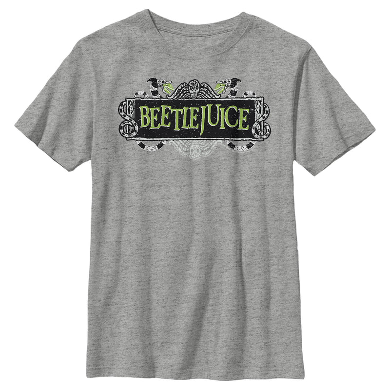 Boy's Beetlejuice Classic Green Logo T-Shirt