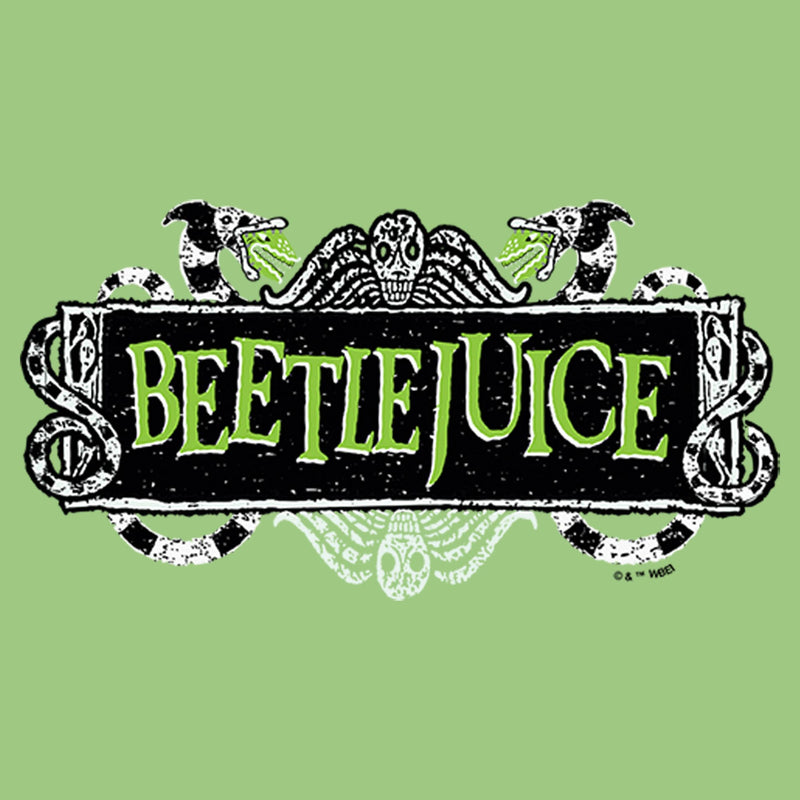 Girl's Beetlejuice Classic Green Logo T-Shirt