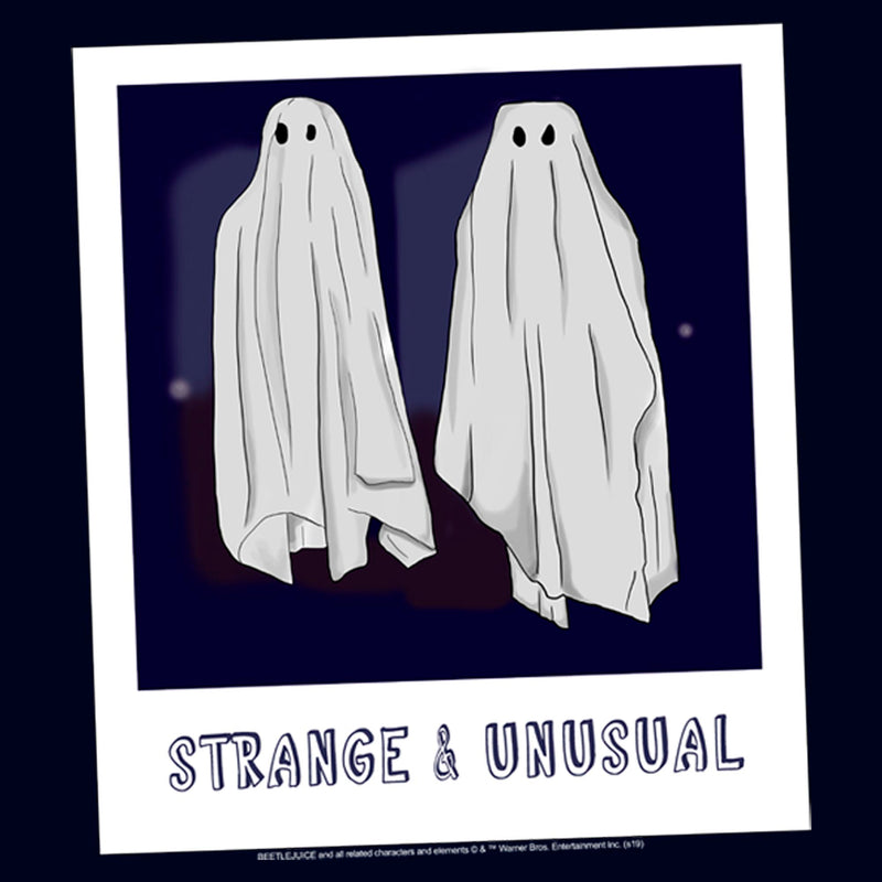 Junior's Beetlejuice Halloween Strange and Unusual Ghost Photo T-Shirt